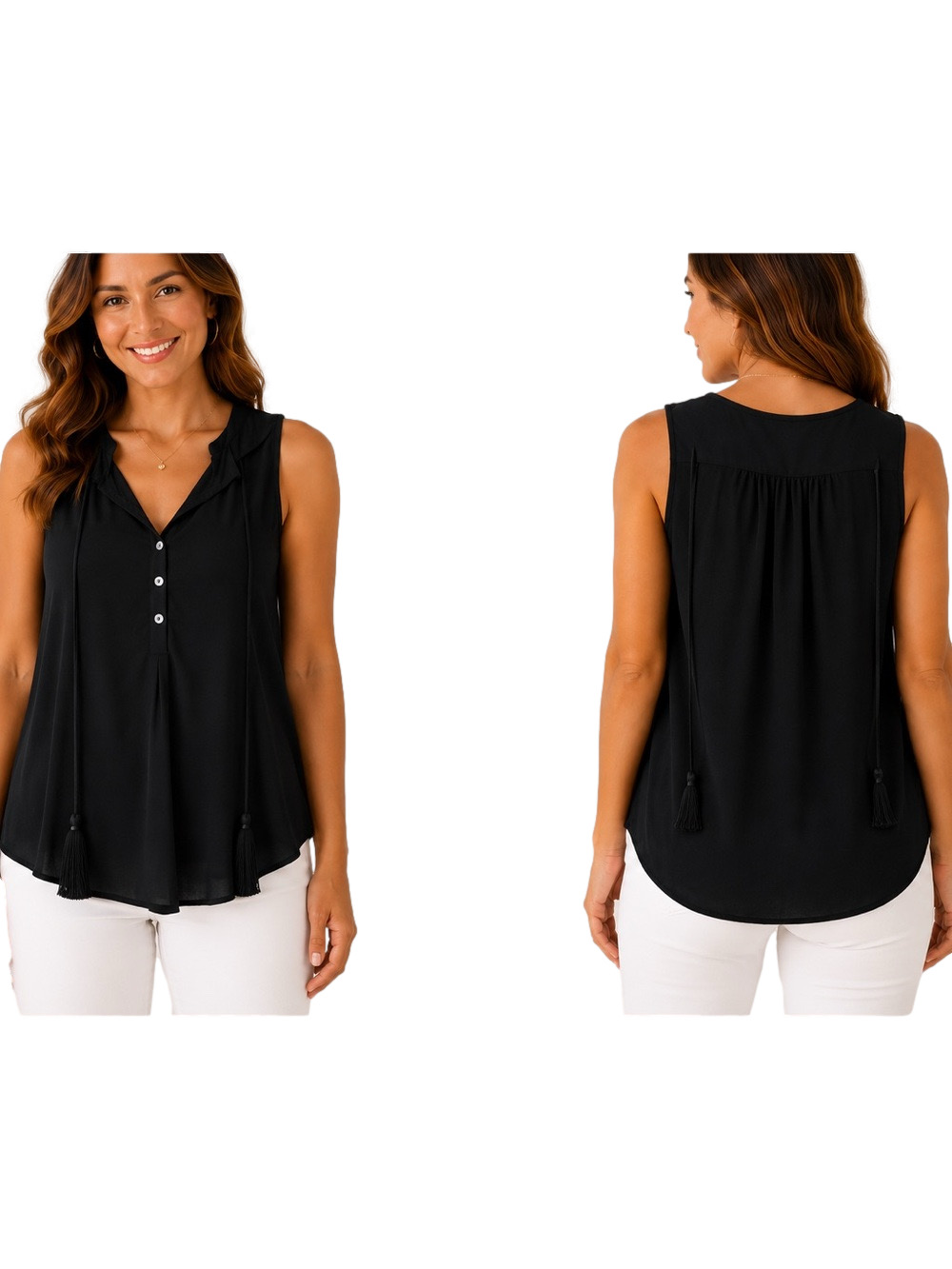 🔥BOGO Mud Pie Sleeveless Tunic w/ Tassles
